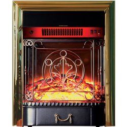Каминокомплект Interflame Берта Люкс с очагом Majestic FX M Brass темный дуб
