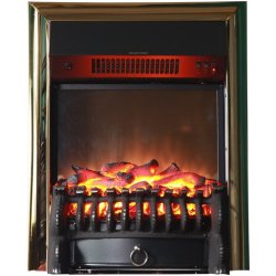 Каминокомплект Interflame Экстер средний дуб с очагом Fobos FX M Brass